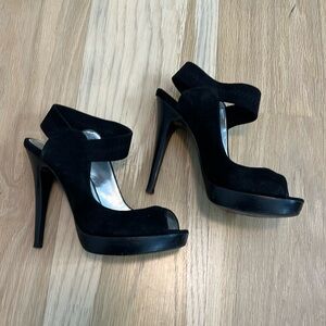 Black bakers open toe shoes